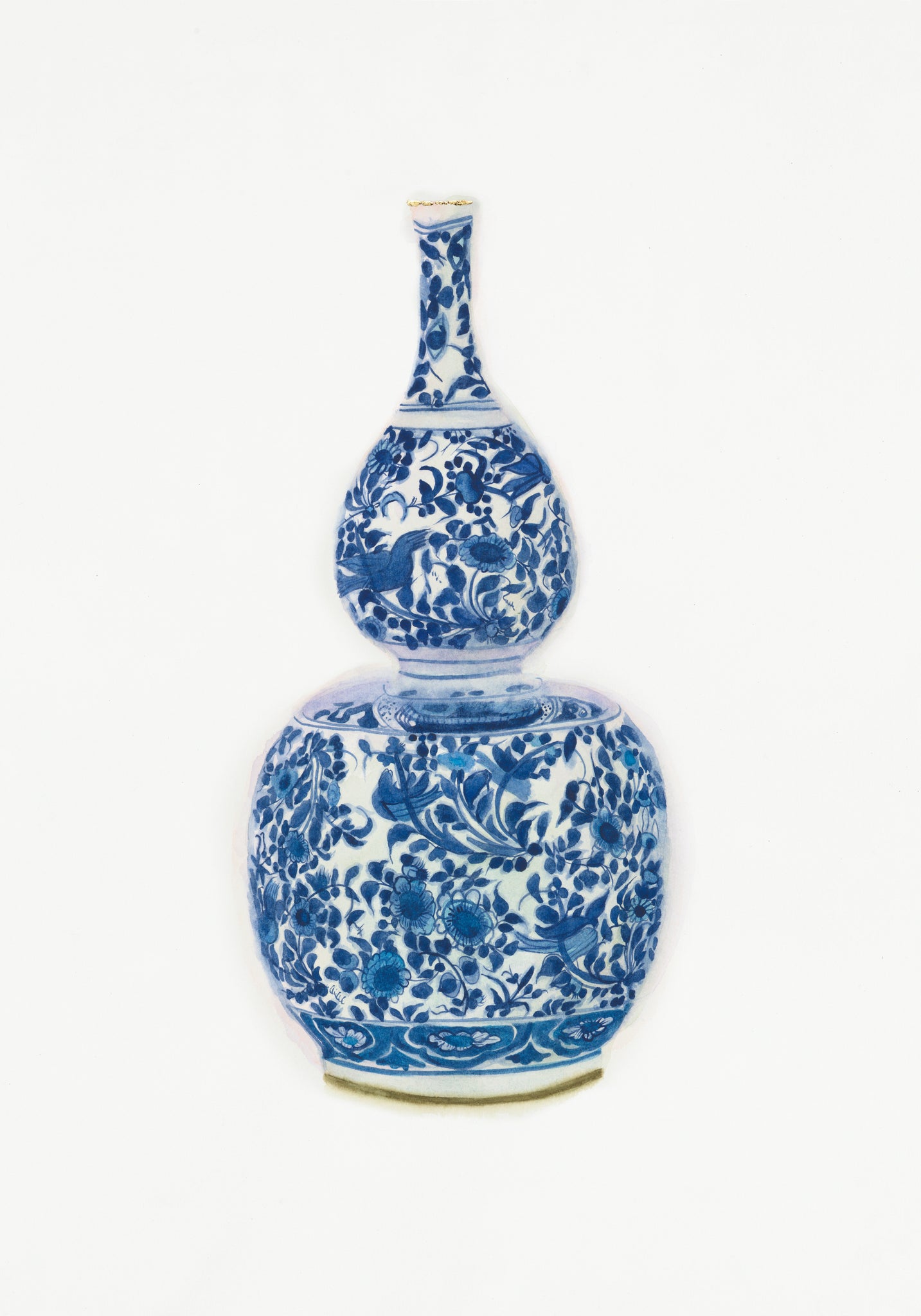 Blue and White Double-Gourd Vase