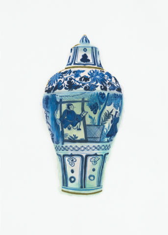 Covered Meiping-shaped Jar with Theatrical Figures